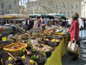 Vegetable market in Uzès