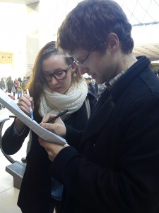 Marisa et Dylan au Musée du Louvre