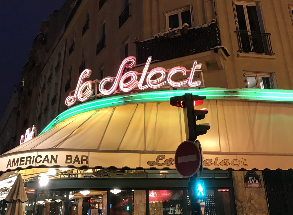 Le Café Le Sélect à Montparnasse